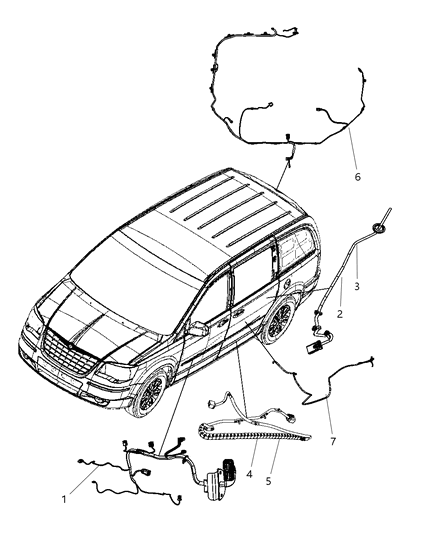 2009 Chrysler Town & Country Wiring-Sliding Door Left Diagram for 68043333AA