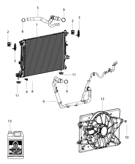 2014 Dodge Dart Hose-Radiator Outlet Diagram for 68092561AE