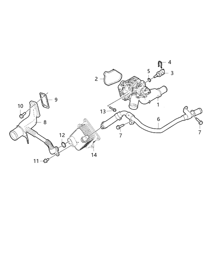 2019 Jeep Renegade Gasket Diagram for 68439760AA