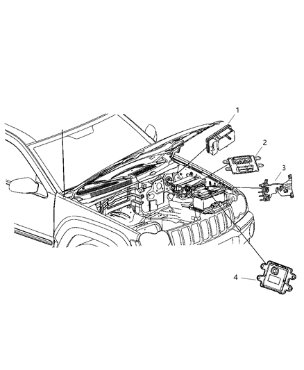 2007 Jeep Grand Cherokee Module-Front Control Diagram for 4692138AE