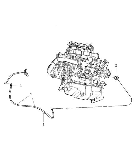 2008 Chrysler Town & Country Engine Cylinder Block Heater Diagram 1