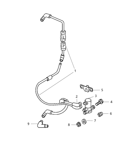 2005 Dodge Viper Harness-CCV To Air Cleaner Diagram for 5037308AE