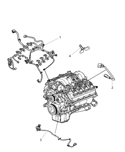 2011 Ram 1500 Wiring-Engine Diagram for 68088877AA