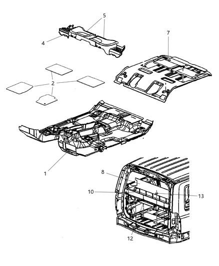 2006 Jeep Commander Cover Module Diagram for 5KC49XDHAC
