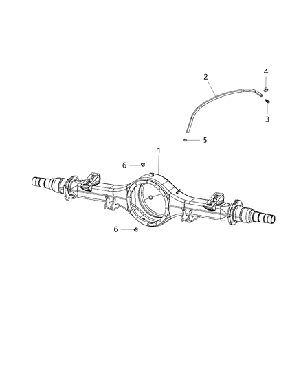 2020 Ram 4500 Axle Housing And Vent, Rear Diagram