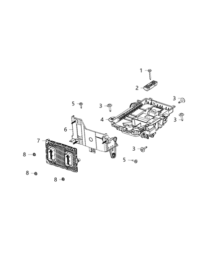 2019 Jeep Cherokee Engine Controller Module Diagram for 68328875AA