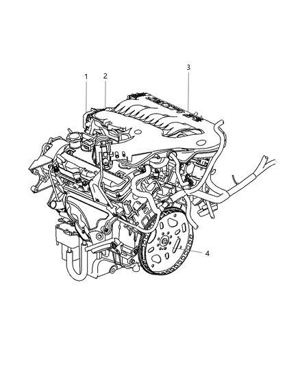 2007 Chrysler 300 Engine Assembly & Identification & Service Diagram 2