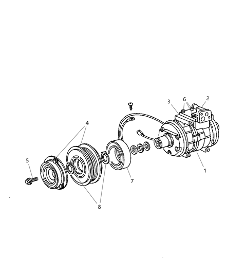 2003 Jeep Grand Cherokee Coil-Air Conditioning Clutch Diagram for 5072863AA