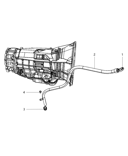 2008 Dodge Ram 3500 Oil Filler Tube & Related Parts Diagram 1
