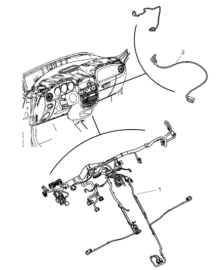 2006 Chrysler PT Cruiser Wiring-Instrument Panel Diagram for 4795624AD