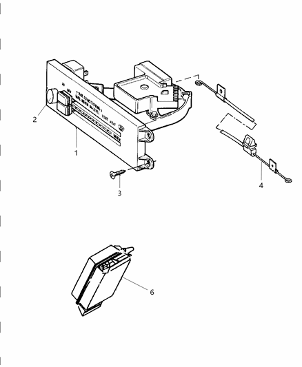 1998 Jeep Wrangler Control, Heater And Air Conditioner Diagram