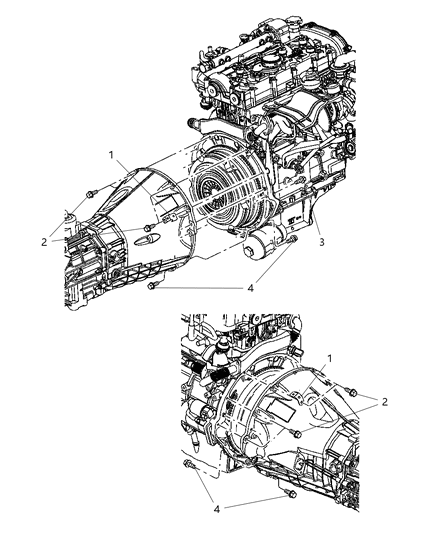 2009 Jeep Liberty Clutch Housing Mounting Diagram