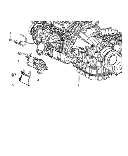 2013 Dodge Challenger Starter & Related Parts Diagram 1