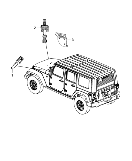 2018 Jeep Wrangler Switches - Body Diagram