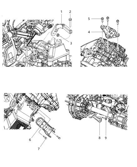 2011 Dodge Journey Mounting Support Diagram