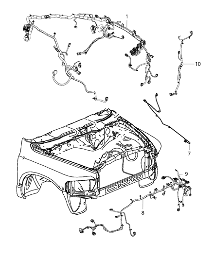 2015 Ram 1500 Wiring-Front End Module Diagram for 68249626AA