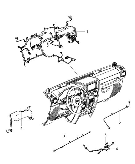 2011 Jeep Wrangler Wiring-Instrument Panel Diagram for 68070571AB