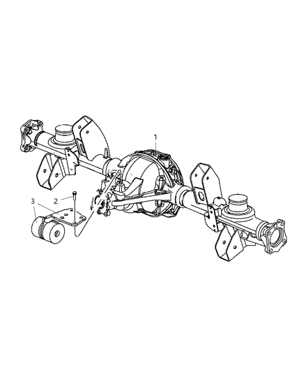 2007 Jeep Commander Axle Assembly, Rear Diagram 1