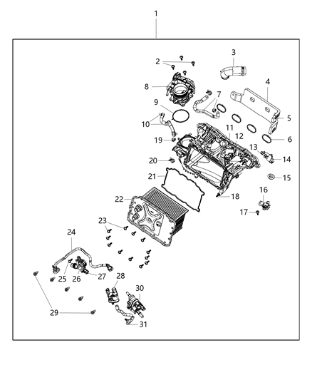 2019 Jeep Wrangler Manifold-Intake Diagram for 5281512AH