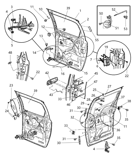 2001 Chrysler Voyager Door Lock Actuator Motor Diagram for 5019053AC
