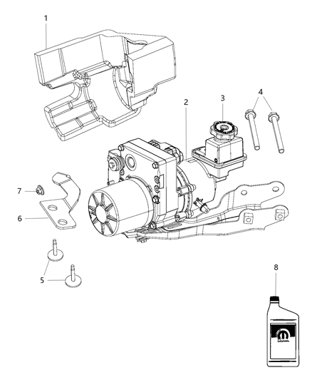2013 Chrysler 300 Power Steering Pump & Reservoir Diagram 2