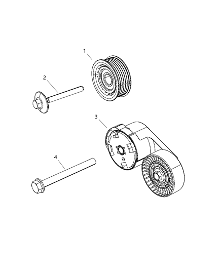 2013 Jeep Grand Cherokee Pulley & Related Parts Diagram 3