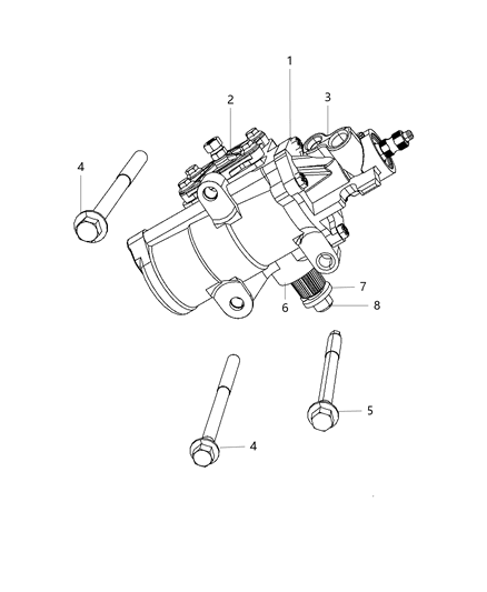 2009 Dodge Ram 2500 Power Steering Gear Diagram for 52122316AD