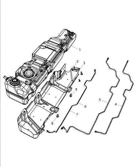 2007 Jeep Wrangler Tube-Fuel Supply Diagram for 52126128AB