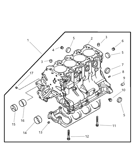 2005 Chrysler Sebring Cylinder Block Diagram 1