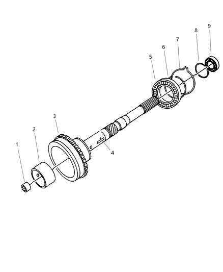 1998 Jeep Grand Cherokee Output Shaft And Gear Train Diagram