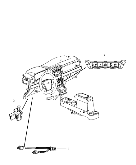 2012 Dodge Caliber Switch-Pod Diagram for 68056901AA