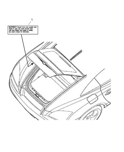 2006 Chrysler Crossfire Label-Exhaust Warning Diagram for 5103222AA