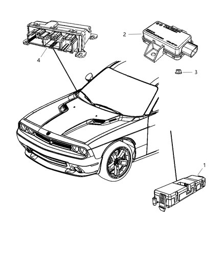2010 Dodge Challenger Module-Low Tire Pressure Warning Diagram for 56029467AD
