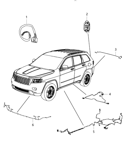 2014 Jeep Grand Cherokee Wiring-Fuel Tank Jumper Diagram for 68212611AB