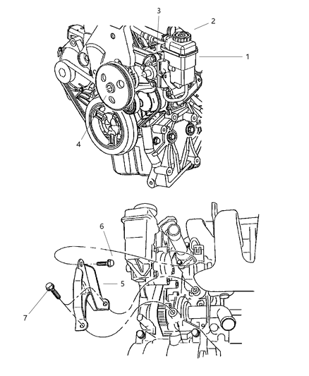 2003 Dodge Neon Power Steering Pump Diagram for 5272780AE