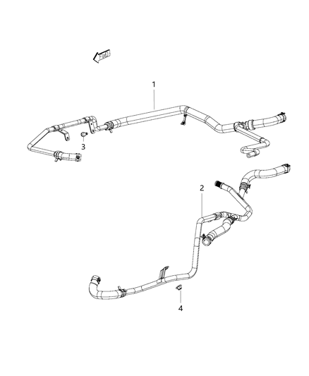 2013 Dodge Charger Tube-Heater Return Diagram for 55111208AD