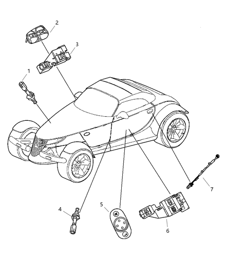 2001 Chrysler Prowler Switch-Mirror Diagram for 4815610AB