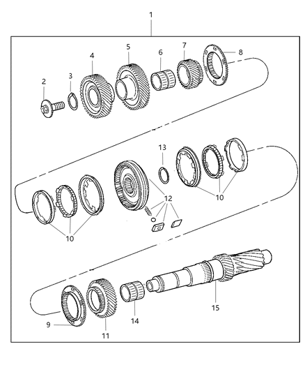 2008 Jeep Wrangler Counter Shaft Assembly Diagram