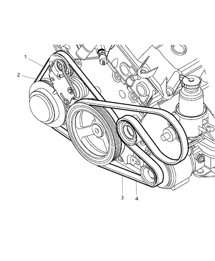 1999 Chrysler LHS Drive Belts Diagram