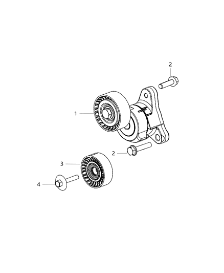 2015 Jeep Cherokee Pulley & Related Parts Diagram 2