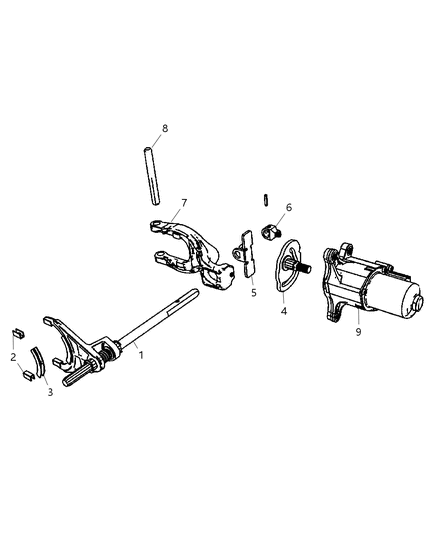 2006 Jeep Grand Cherokee Lever-Transfer Case Diagram for 5175989AA