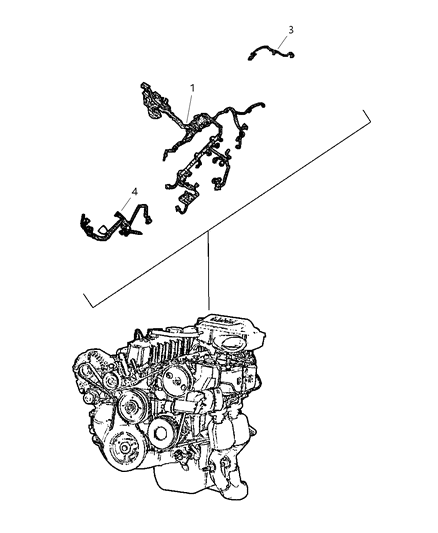 2002 Jeep Grand Cherokee Wiring - Engine & Related Parts Diagram 1