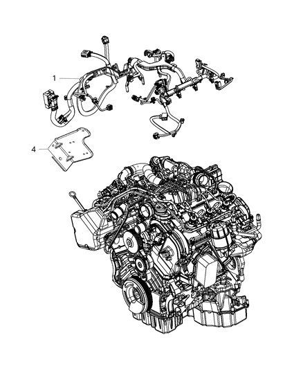 2015 Ram 1500 Wiring-Engine Diagram for 68196356AF