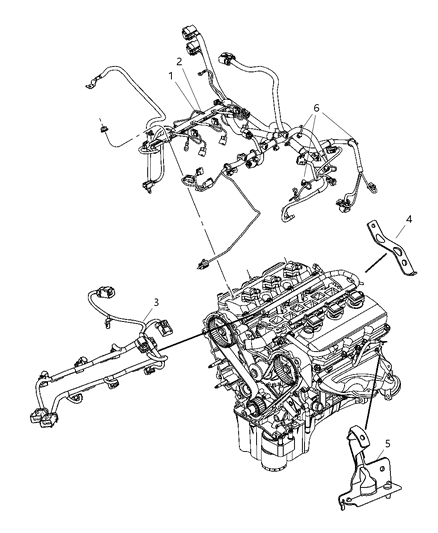 2008 Chrysler Pacifica Engine Diagram for 5148921AA