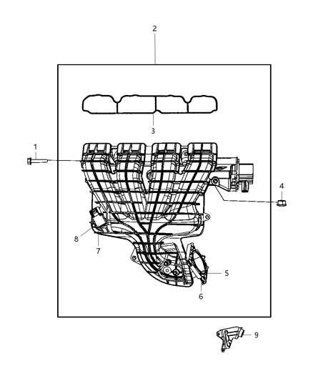 2010 Dodge Journey Intake Manifold Diagram for 4593916AA
