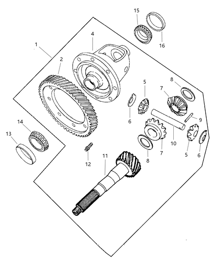 1999 Chrysler Town & Country Case-TRANSAXLE Diagram for 4799866AB