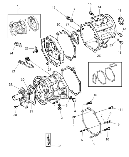 1997 Jeep Wrangler Case & Extension Diagram