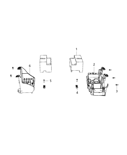 2020 Ram 4500 Tray And Support, Battery Diagram