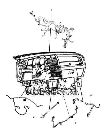 2014 Dodge Journey Wiring-Instrument Panel Diagram for 68205628AB