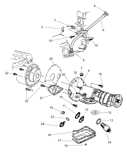 1997 Jeep Grand Cherokee Pan-Transmission Oil Diagram for 52118806